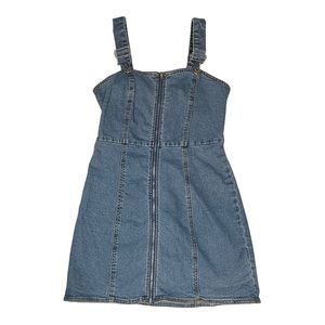 Forever 21 Denim Overall Mini Bodycon Dress